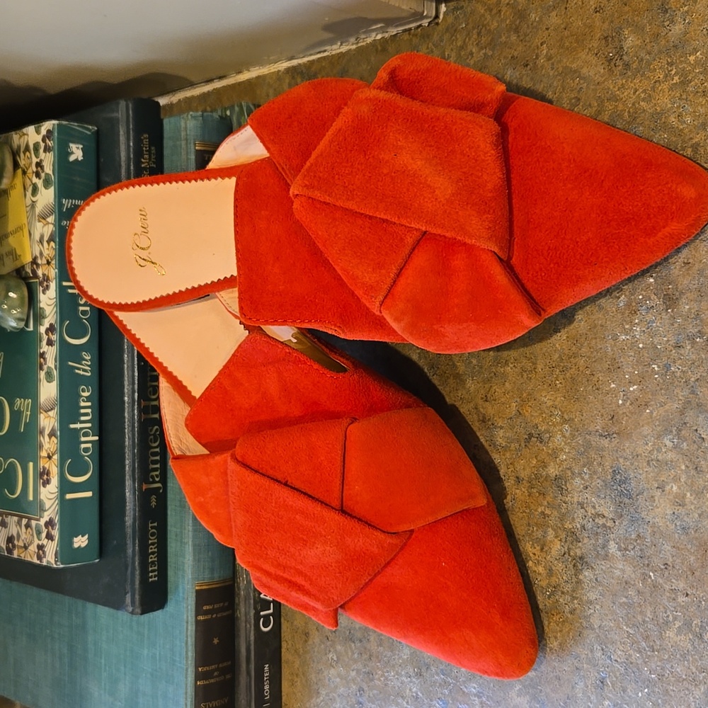 EUC Banana Republic Red Suede Mules Size 8